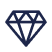 Icon of a black diamond with geometric facets.